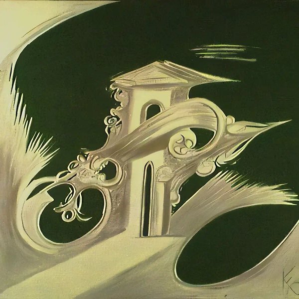 Башня, 1988, оргалит, масло, 123x130