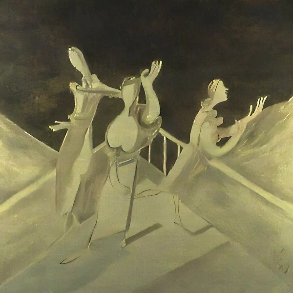 Три женщины, 1988, оргалит, масло, 123x130