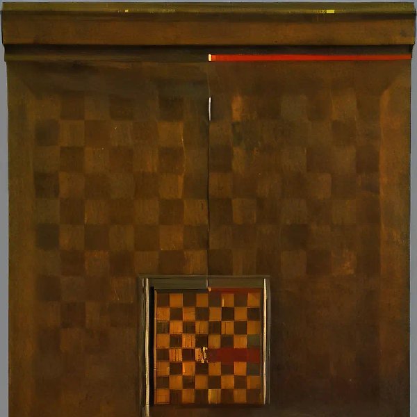 Под знаком 2-х К, 1987, живопись, дерево, рельеф, 132х130