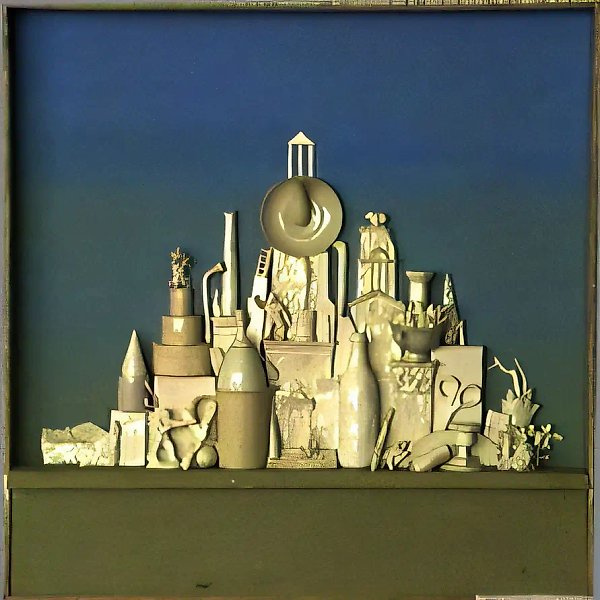 Пастораль, 1990, керамика, темпера, дерево, 100х100