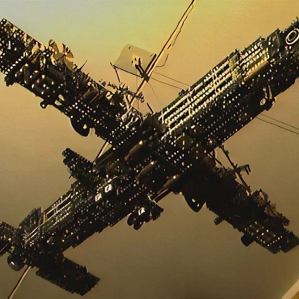 Little Plane, 1989, metal, assemblage, 120x120x35