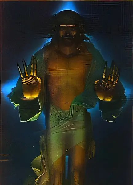 Resurrection, 1981, canvas, oil, 190x110