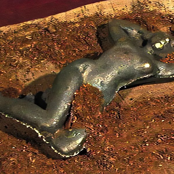 观鸟，1987年，青铜，5×40×25，作者收藏
