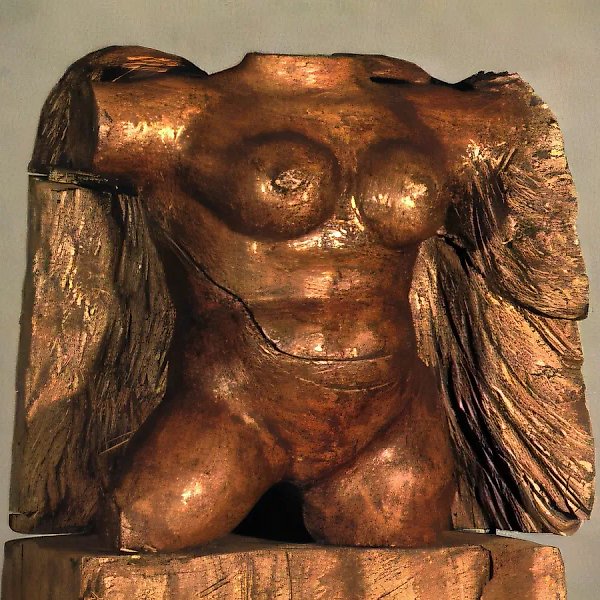 Ника, 1965, красное дерево, 60х40х30 Собственность автора