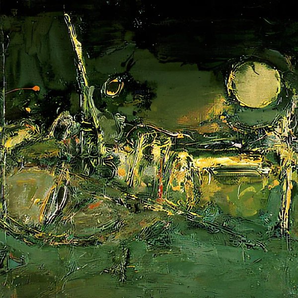 Зеленая стоянка, 1990, холст, масло, 80х100