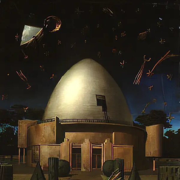 Planetarium, 1983, wood, oil, 43x33