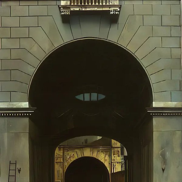 Московский дворик, 1987, холст, масло, 160х120