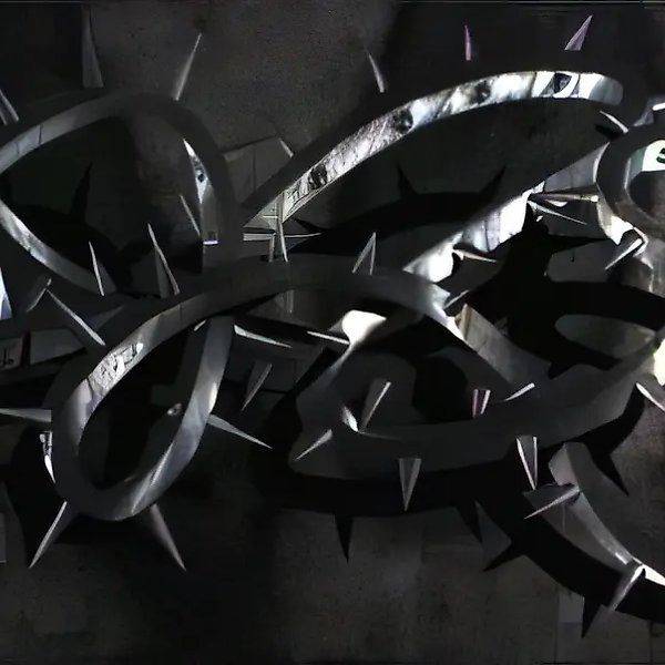 Without a Title, 1992, metal, parquet varnish, oil, 150x114