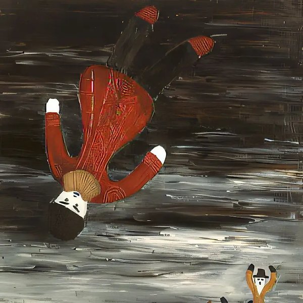 Падение Каргопольского Икара, 1989, холст, масло, 70х60, $1.200