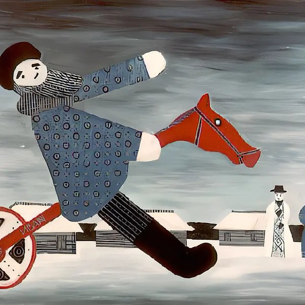 Сельский дурачок, 1988, холст, масло, 80х120 Коллекция Стаса Намина