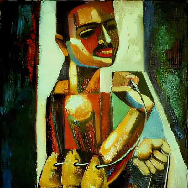 Рыбак, 1990, картон, масло, 60х80 Собственность автора