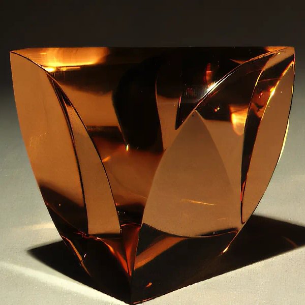 Невесомость, 1990, широкая грань, закатка, полировка, 100х100х100