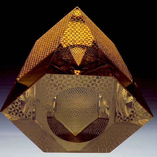 Луч, 1992, широкая грань, полировка, 120х120х120