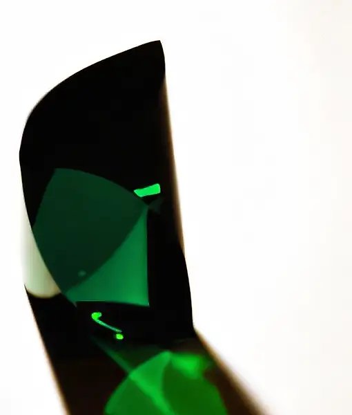 Зеленый объект, 1991, широкая грань, закатка, полировка, 40х80х100