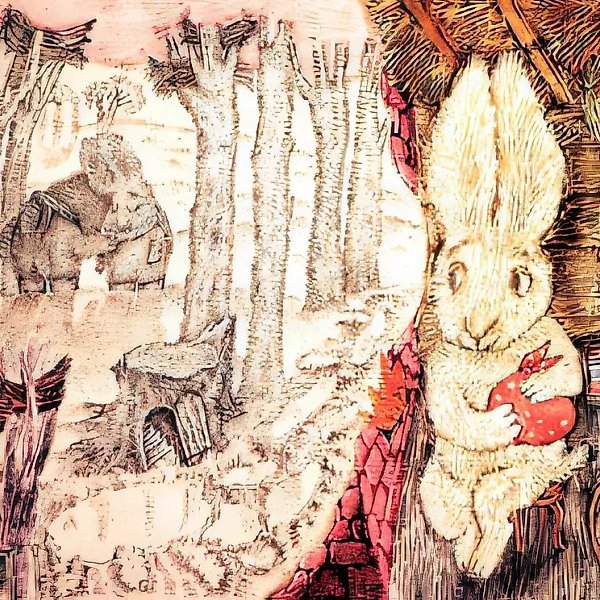Иллюстр. к книге C. Козлова "Ежик в тумане", 1991, бумага, акварель, белила, тушь, 27х42 Собственность автора