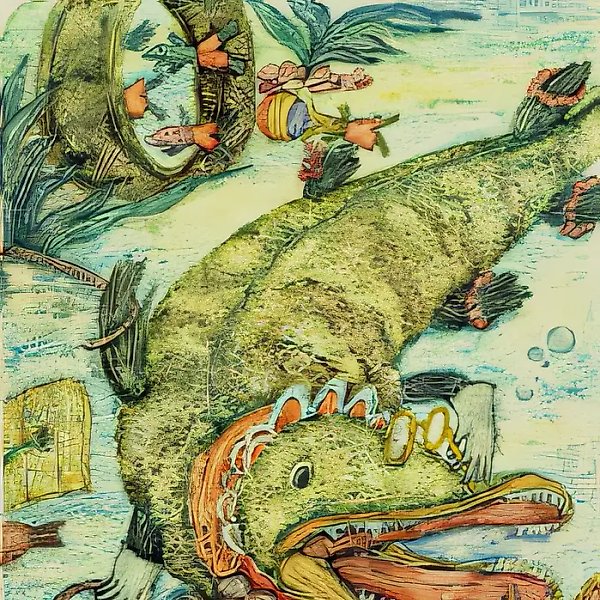 Иллюстр. к книге Б. Заходера "Гимнастика для головастика", 1989, бумага, акварель, белила, перо, тушь, 27х42 Собственность автора