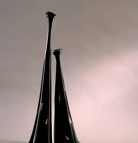 时间在拖延(3件),1989年,玻璃,吹制工艺, 高度50, 70 作者自藏