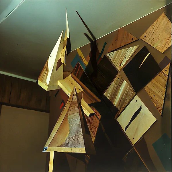 Пирамиды, 1988, дерево, интарсия, высота 3000 Гостиница "Госцирк". Москва