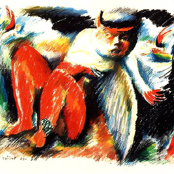 Angel at the Crossroads, 1981, paper, pastel, 80x60. Private collection
