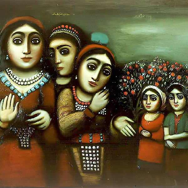 阿普歇隆的女性，1988年，布面油画，70x100，作者自藏