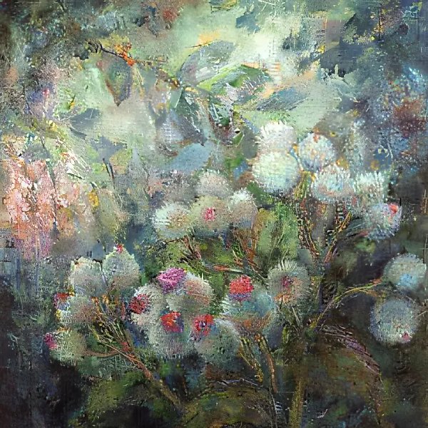 Лопух, 1980, бумага, смешанная техника, 60х45 Собственность автора