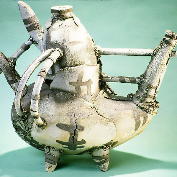 Тело "У", 1990, шамот, соли, раку, 20х35х25 Собственность автора.
$ 300
