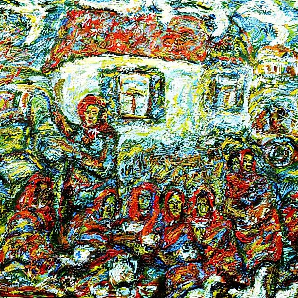 Цыгане, 1985, холст, масло, 107х145 Собственность галереи "Арта". $ 5000
