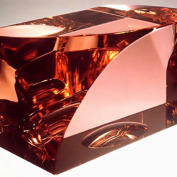 Games in space, 1991, optical glass, polishing, 140x140x220 Private collection