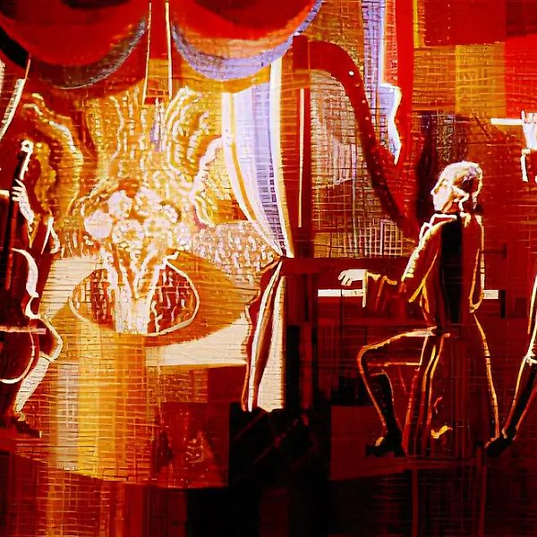 Концерт (фрагмент), 1984, шерсть, ручное творчество, 160х320 Гостиница "С-Петербург". Санкт-Петербург