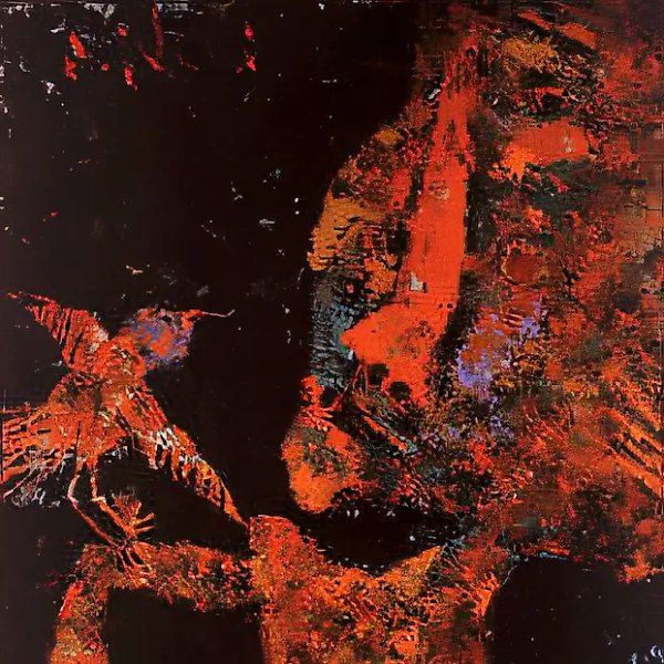 与鸟散步，1992年，布面油画，100×70