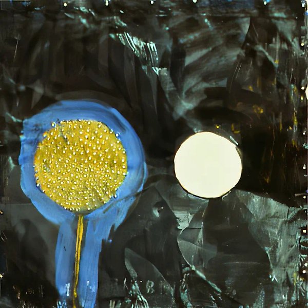 Flower, 1990, iron, oil, 60x60 Property of the Museum of Porvo. Finland