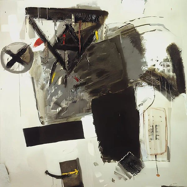 Composition, 1993, canvas, mixed technique, 180x180