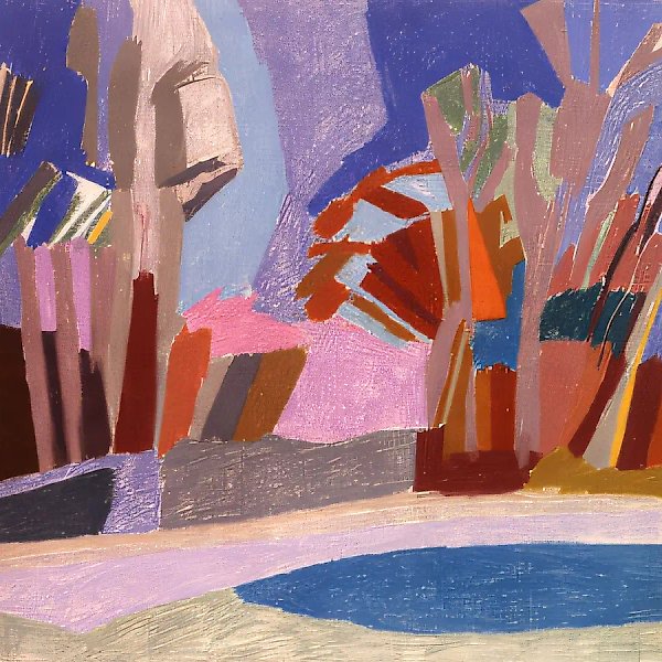 Blue Winter, 1990, paper, pastel, 61x66