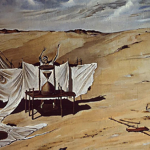 Awaiting a Sandstorm, 1989, canvas, oil, 24x31. Property of «Moscow Palette» Gallery. Moscow