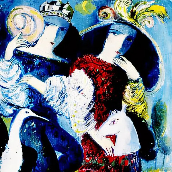 贝里卡奥巴节，1991年，布面油画，作者自藏。
$1000