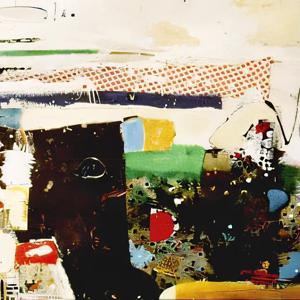 Fragments, 1990, mixed technique, collage, 56x112. Author`s property $1500