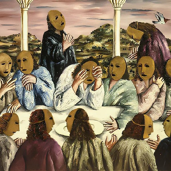 Тайная вечеря, 1989, холст, масло, 150х180 Находится в частном собрании в Германии