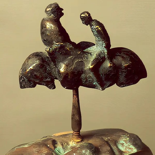 Self-portrait with Marina, 1986, bronze, 32x20x28 Author`s property
