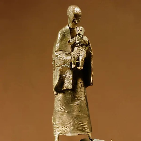 Joys of All Who Sorrow, 1996, marble, bronze, H=42 cm