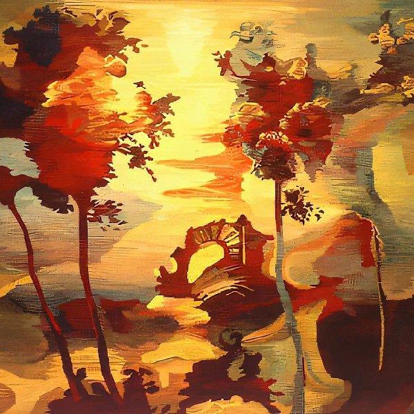 废墟，1990年，手工编织，羊毛、亚麻，220×300厘米，俄罗斯驻雅典大使馆藏