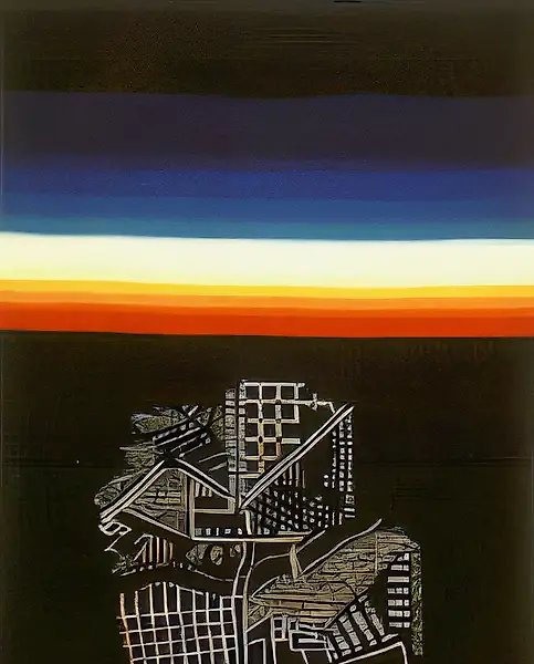 夜航，1990年，手工织造，羊毛，亚麻，260×150，作者自藏