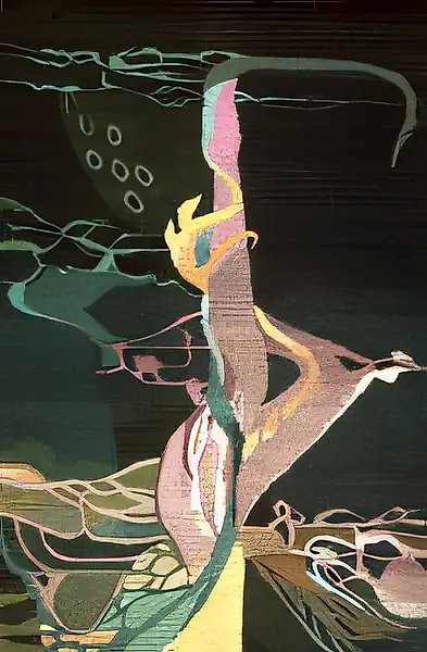 Памяти Фредди Меркури, 1992, ручное ткачество, 120х260 Собственность автора