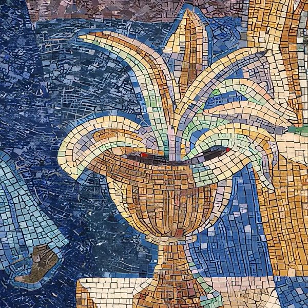 Myths of ancient Greece (a fragment), 1991, mosaics, 250x1950 (total) Property of Russian Children Center "Orlenok", Krasnodarsky krai