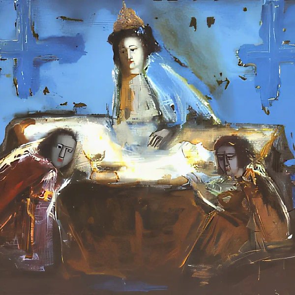 餐宴，1992年，布面油画，90×100，作者自藏