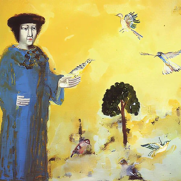 鸟之王，1992年，布面油画，100×110，作者自藏