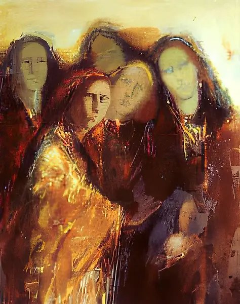 守护天使，1991年，布面油画，170×90，作者自藏