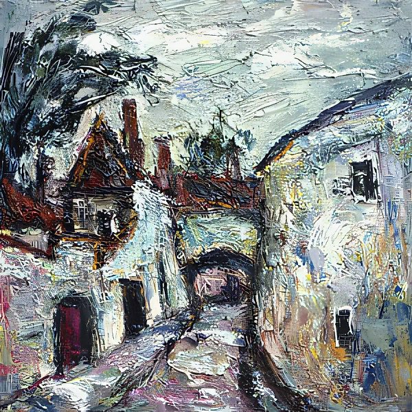Улица Скапо, 1993, холст, масло, 70х71 Собственность автора
