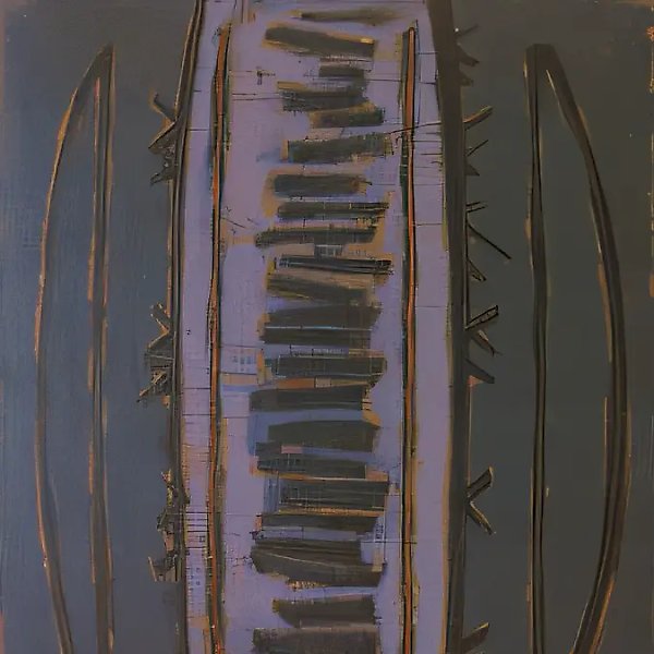Письмена древней Сибири, 1990, холст, масло, 63х49