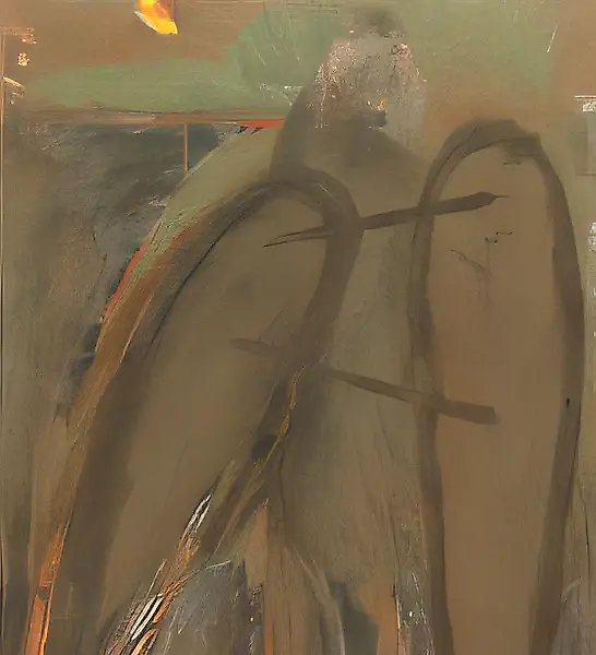 Композиция №1, 1993, бумага, темпера, 70x50