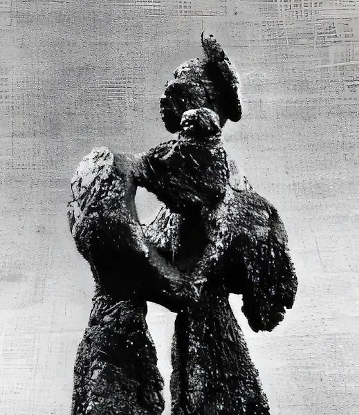 Consolation, 1982, chamotte, salts, 40x15x15. Author`s property